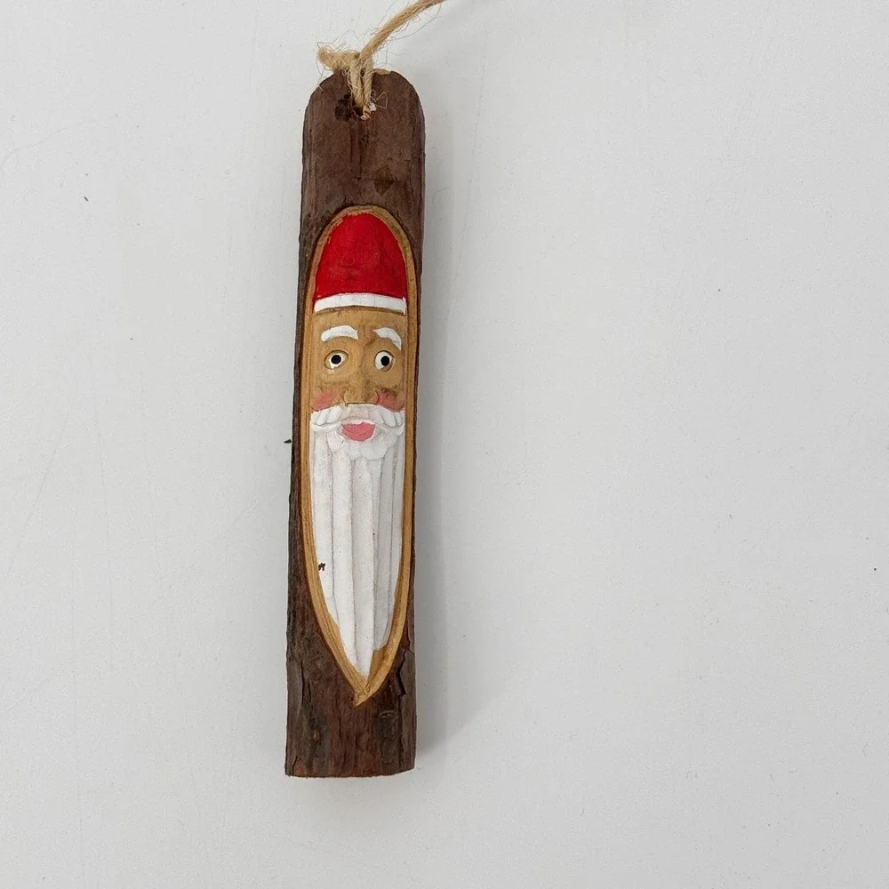 Lot of 5 Christmas Ornaments Bacon, Nativity, Santa Log, S'mores, Laser-Cut Tree
